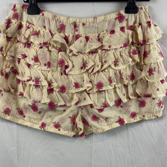 Free People Ruffle Up Bloomer Mid Rise Floral Print Shorts Size M - New - Picture 9 of 10